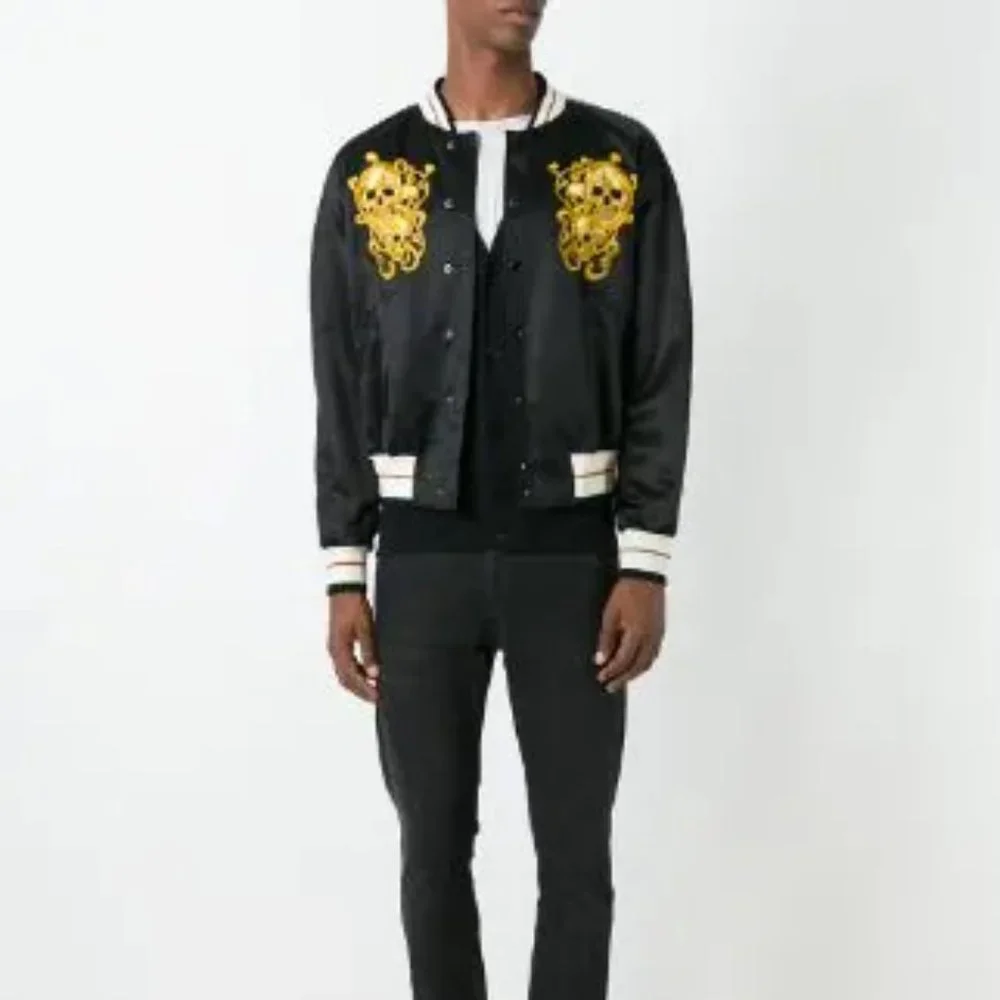 Alexander McQueen skull embroidered bomber jacket - Picture 7 of 10